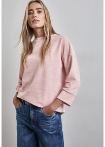 Street One Damen Langarmshirt, rosa, casual, Gr. 36, gestreift, Web, 66% Baumwolle, 32% Polyester, 2% Elasthan, Shirts, mit Turtleneck