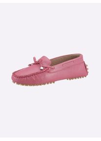 Andrea Conti Damen Slipper, Gr. 39, pink, Leder, Glattleder, sportlich, Schuhe