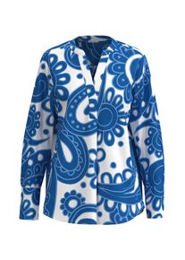 Seidensticker Damen Klassische Bluse "Schwarze Rose", blau, Gr. 46, gemustert, Paisley, 100% Baumwolle, Blusen, Tunika Paisley