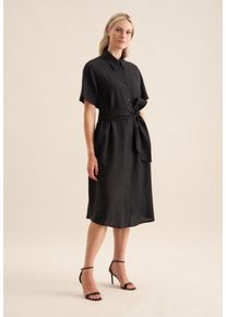 Seidensticker Damen Sommerkleid "Schwarze Rose", schwarz, Gr. 38, unifarben, 100% Leinen, Kleider, Kurzarm Rundhals Uni