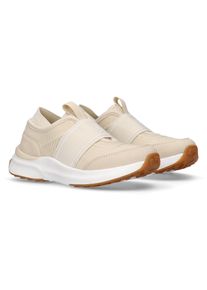 Kinder Slip-On Sneaker, Calvin Klein Jeans, Gr. 37, beige, Polyester, Synthetik, casual, Schuhe, Schlupfschuh, Sneaker mit elastischer Kreuzbandage