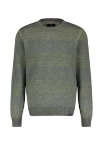 Lerros Herren Strickpullover "Lerros Strickpullover in Melange-Streifenoptik", grün, Gr. XXL, 100% Baumwolle, Pullover