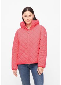 Derbe Damen Steppjacke "Quiltby Short", rot, Basic, Gr. 34, Obermaterial: 100% Polyester; Futter: 100% Polyester, Jacken, Wasserabweisend, Kapuze,
