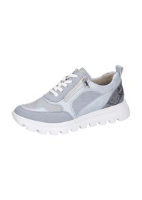 Waldläufer WALDLÄUFER Damen Plateausneaker "H-AJALA", Gr. 8, blau, Nubukleder, Textil, kontrastfarbene Details, sportlich, Schuhe, Halbschuh, Schnürschuh,