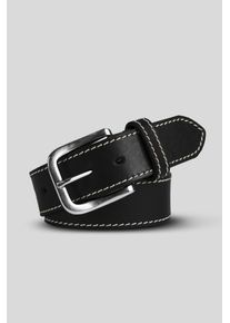 MEYER Damen Ledergürtel "Gürtel", schwarz, casual, Gr. 120, unifarben, Baumwolle, Gürtel, in unifarbenen Design