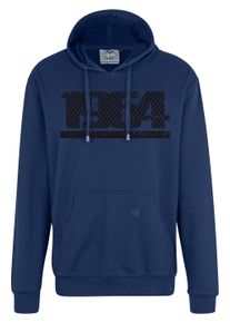 Herren Kapuzensweatshirt "GRAPHIC NUMBER", blau, casual, Gr. XXL, Ahorn Sportswear, 100% Baumwolle, Sweatshirts, mit modischem Frontprint