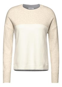 Cecil Damen Strickpullover, beige, casual, Gr. XXL, meliert, Strick, Obermaterial: 37% Baumwolle, 34% Polyacryl, 26% Polyester, 3% Elasthan,