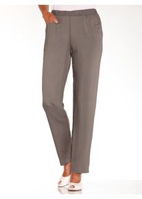 Classic Basics Damen Schlupfhose, braun, Gr. 40, gemustert, mehrfarbig, unifarben, 100% Viskose, Hosen