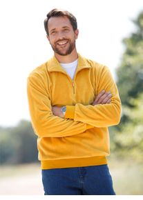 Catamaran Herren Sweatshirt, gelb, Gr. 44, unifarben, 75% Baumwolle, 25% Polyester, Sweatshirts