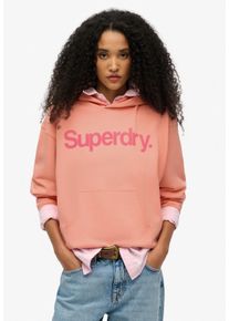 Superdry Damen Kapuzensweatshirt "CORE LOGO CITY HOOD", orange, casual, Gr. S, bedruckt, Sweatware, Obermaterial: 100% Baumwolle, Sweatshirts