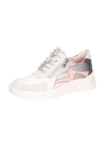 Waldläufer WALDLÄUFER Damen Keilsneaker "H-BIGGI", Gr. 3,5, weiß, Textil, Nubukleder, Veloursleder, sportlich, Schuhe, Schnürer, Halbschuh, Freizeitschuh mit