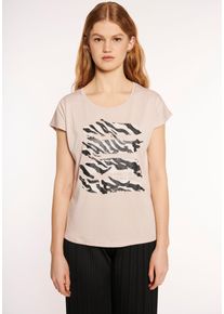 Haily's HAILY’S Damen T-Shirt "SS P TP La44urita", beige, feminin, Gr. XXL, bedruckt, Jersey, Obermaterial: 65% Polyester, 35% Viskose, Shirts