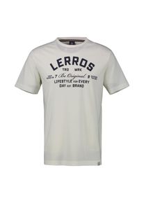 Lerros Herren T-Shirt "Lerros T-Shirt mit Print in Übergrößen", weiß, Gr. 6XL, 100% Baumwolle, Shirts