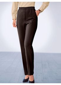 Classic Basics Damen Schlupfhose, braun, Gr. 48, unifarben, 65% Baumwolle, 31% Polyester, 4% Elasthan, Hosen
