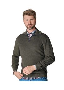 Casamoda Herren Troyer "Casamoda Troyer uni", grün, Gr. L, 100% Baumwolle, Pullover