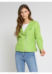 Maze Damen Lederblazer "42021220", grün, Gr. XL, Obermaterial: 100% Lammleder / Futter: 100% Viskose / Ärmelfutter: 100% Polyester, Blazer