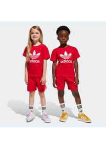 Kinder T-Shirt & Shorts "SHORT TEE SET", rot, sportlich, Gr. 116, adidas originals, Obermaterial: 100% Baumwolle. Obermaterial Hose: 70% Baumwolle,