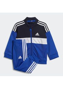 Kinder Trainingsanzug "TIBERIO 3-STREIFEN COLORBLOCK SHINY KIDS", bunt, sportlich, Gr. 62, adidas Sportswear, gestreift, Obermaterial: 100%