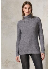 Cecil Damen Rollkragenpullover, grau, casual, Gr. XXL, unifarben, Web, 78% Baumwolle, 22% Polyacryl, Pullover, im soften Baumwoll-Mix