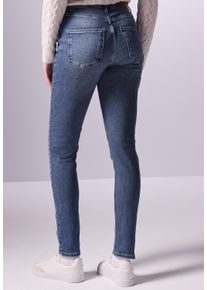 Damen Skinny-fit-Jeans, blau, casual, Gr. 31, STREET ONE STUDIO, unifarben, Jeans, 89% Baumwolle, 9% Polyester, 2% Elasthan, Jeans, High Waist