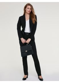 Heine Damen Hosenanzug, schwarz, Gr. 48, 77% Polyester, 20% Viskose, 3% Elasthan, Anzüge