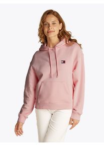 Damen Kapuzensweatshirt "TJW BXY BADGE HOODIE EXT", rosa, casual, Gr. XXL, Tommy Jeans CURVE, unifarben, Sweatware, Obermaterial: 100% Baumwolle,