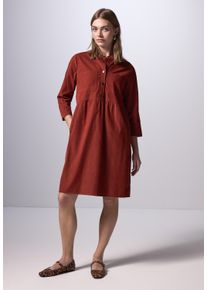 Damen Blusenkleid, rot, casual, Gr. 44, STREET ONE STUDIO, unifarben, Cord, 100% Baumwolle, Kleider, aus 100% Baumwolle