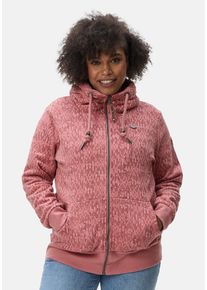 Ragwear Damen Sweatjacke "Neska Print Zip Plus", rosa, casual, Gr. 48, Sweatware, Obermaterial: 70% Baumwolle, 30% Polyester, Sweatjacken, Cooler