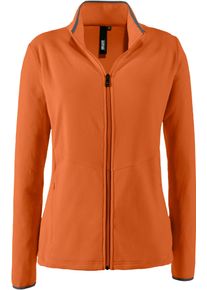 DEPROC Active Damen Fleecejacke "DECORAH II WOMEN", orange, casual, Gr. 44, 100% Polyester, Jacken, weiche Fleecejacke in traditioneller Optik