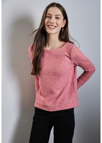 Street One Damen Strickpullover, rosa, casual, Gr. 38, Strick, Obermaterial: 57% Viskose, 24% Polyester, 17% Polyamid, 2% Elasthan, Pullover, mit