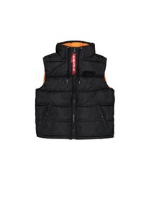 Herren Blouson "Alpha Industries Men - Vests Hooded Puffer Vest FD", schwarz, Gr. M, Alpha Industries, Obermaterial: 100% Polyester, Futter: 100%
