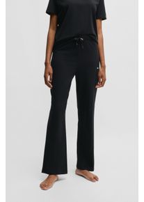 BOSS Damen Pyjamahose "CI_Pants", Gr. M, schwarz, Jersey, Obermaterial: 95% Baumwolle, 5% Elasthan, unifarben, casual, Hosen, mit BOSS Logoschriftzug