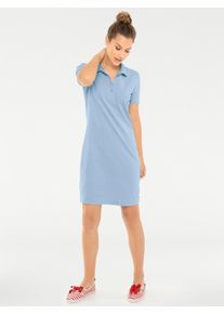 Heine Damen Shirtkleid "Polokleid", blau, Gr. 38, unifarben, 95% Baumwolle, 5% Elasthan, Kleider