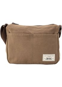 Levi's LEVI'S Damen Umhängetasche "EMORY CROSSBODY", braun, Web, Baumwolle, unifarben, Taschen, mit Logostickerei