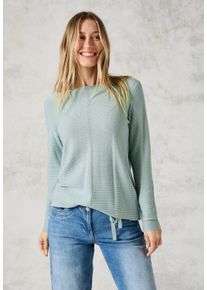 Cecil Damen Strickpullover, grün, casual, Gr. S, unifarben, Web, 60% Baumwolle, 40% Viskose, Pullover, mit Strick-Detail