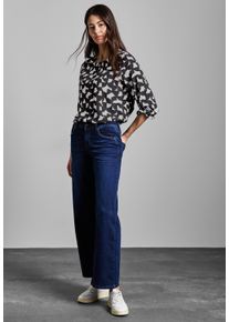 Street One Damen Langarmbluse, lila, casual, Gr. 40, bedruckt, Stoff, 100% Viskose, Blusen, mit grafischem Muster