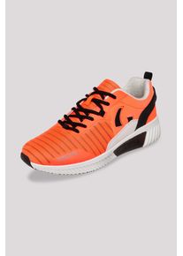 CAMP DAVID Herren Sneaker, Gr. 41, orange, Textil, Synthetik, Leder, Strukturmuster, casual, Schuhe, mit Wechselfußbett