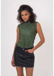 FRESHLIONS Damen Klassische Bluse "Loreen", grün, elegant, Gr. L, unifarben, 100% Polyester, Blusen, aus recyceltem Polyester
