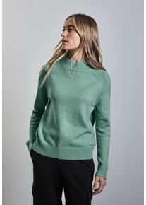 Street One Damen Strickpullover, grün, casual, Gr. 46, unifarben, Stoff, 41% Polyacyl, 31% Polyester, 28% Baumwolle, Pullover, im angenehmen