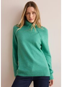 Cecil Damen Strickpullover, grün, casual, Gr. XXL, unifarben, Web, 37% Baumwolle, 34% Polyacryl, 26% Polyester, 3% Elasthan, Pullover, im Melange Look