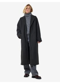 Noisy may Damen Langmantel "NMCADDY L/S LONG COAT FWD NOOS", grau, modisch, Gr. XS, meliert, Web, Obermaterial: 100% Polyester, Mäntel