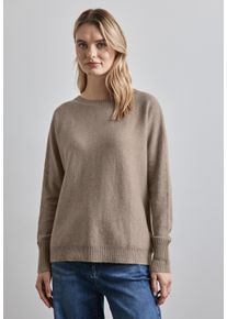 Street One Damen Strickpullover, beige, casual, Gr. 38, unifarben, Web, Feinstrick, Stoff, 37% Baumwolle, 34% Polyacryl, 26% Polyester, 3% Elasthan,
