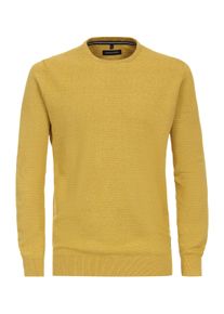 Casamoda Herren Strickpullover "Casamoda Pullover uni", gelb, Gr. M, 80% Baumwolle, 20% Polyamid, Pullover