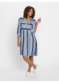 Casual Looks Damen Sommerkleid "Kleid", blau, Gr. 36, gemustert, mehrfarbig, gestreift, 100% Viskose, Kleider