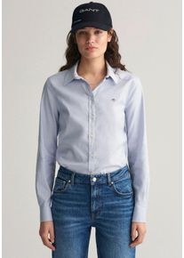 Gant Damen Langarmbluse "New Slim Stretch Oxford Blouse", blau, klassisch, Gr. 44, unifarben, Obermaterial: 97% Baumwolle, 3% Elasthan, Blusen, für