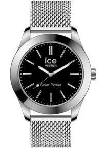 Ice Watch ICE-WATCH Herren Solaruhr "ICE steel - Medium - SOLAR 3H", silber, Armbanduhren, Armbanduhr, Herrenuhr, Edelstahlarmband, bis 10 bar wasserdicht