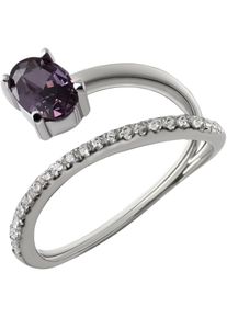 Firetti Damen Fingerring "Schmuck Geschenk Silber 925 Damenring Ring", 56, Silber 925 (Sterlingsilber), 1,5mm, lila, Silber 925 (Sterlingsilber),