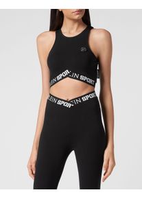 Plein Sport Kinder Lauftop "Sport BH", schwarz, Gr. S, Obermaterial: 100% Polyester, Tops