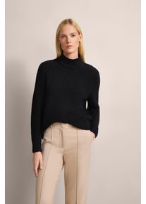 Bugatti Damen Rollkragenpullover, schwarz, casual, Gr. XL, unifarben, 45% Viskose, 25% Polyamid, 25% Wolle, 5% Kaschmir, Pullover, aus einer