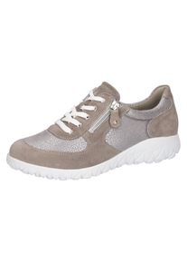 Waldläufer WALDLÄUFER Damen Schnürschuh "HAVY", Gr. 6,5, grau, Veloursleder, Textil, sportlich, Schuhe, Sneaker, Halbschuh, Freizeitschuh in Komfortweite H (=